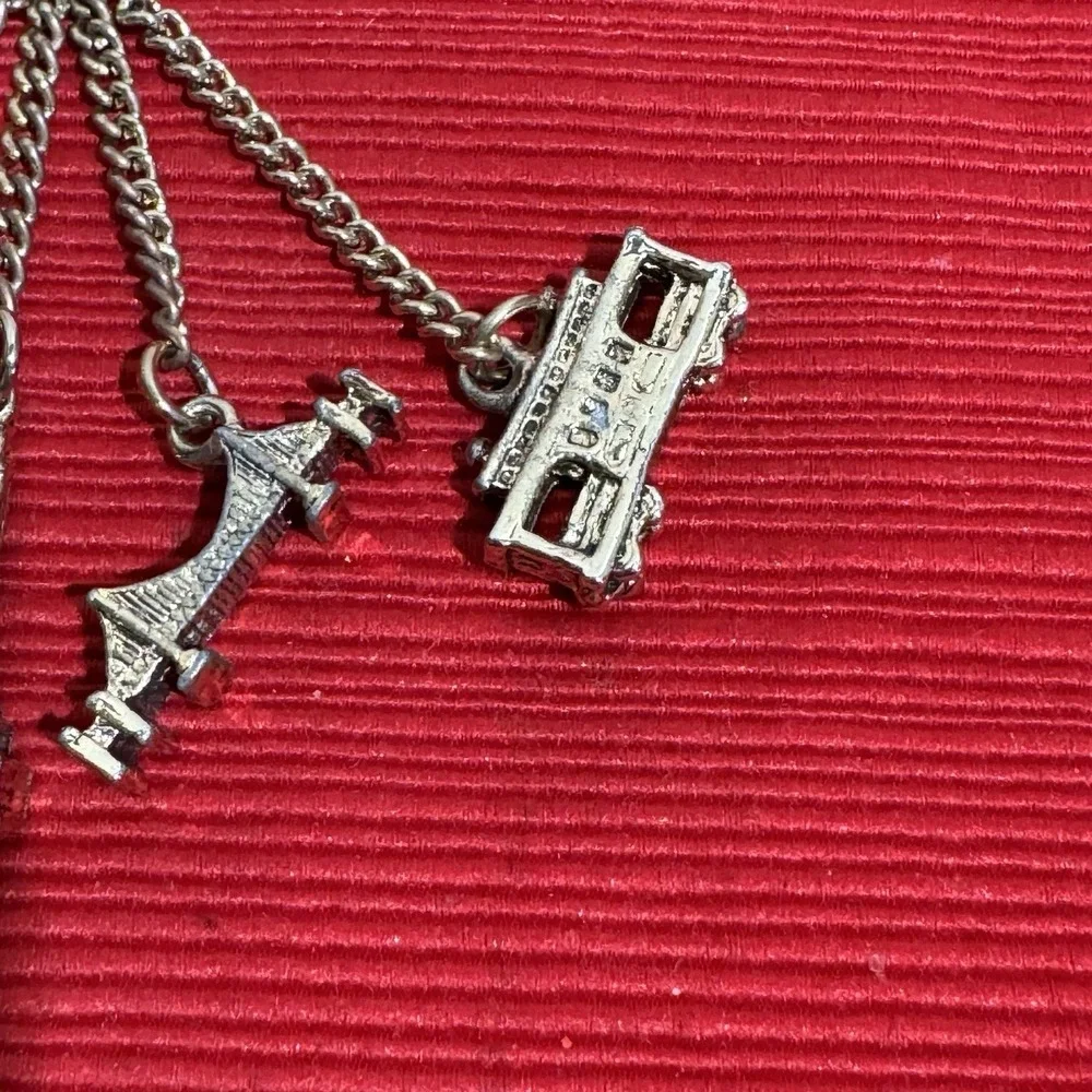 Vintage Souvenir Keychain San Francisco Charms‎ Golden Gate Bridge Coit Tower +
